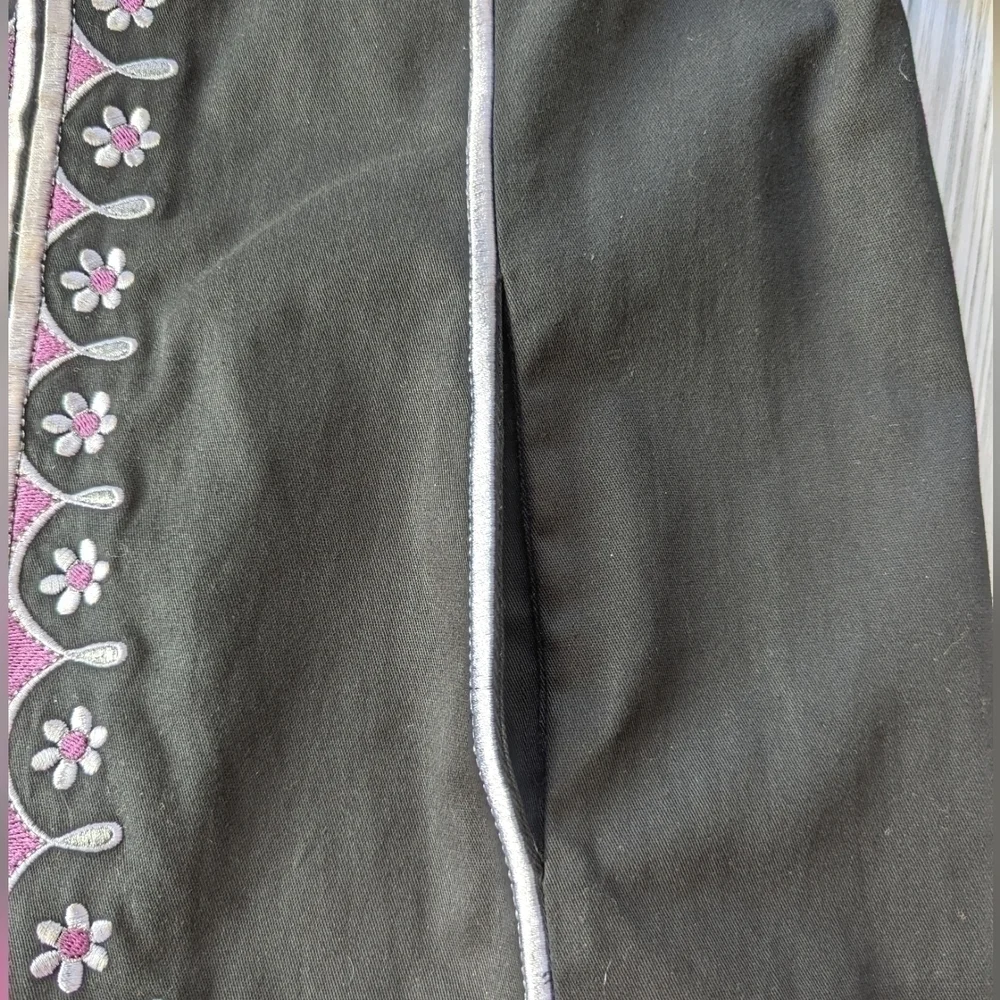 Bob Mackie Vintage Embroidered Cut Out Jacket in Black Pink and White Size Small - Picture 8 of 13